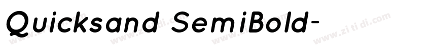Quicksand SemiBold字体转换